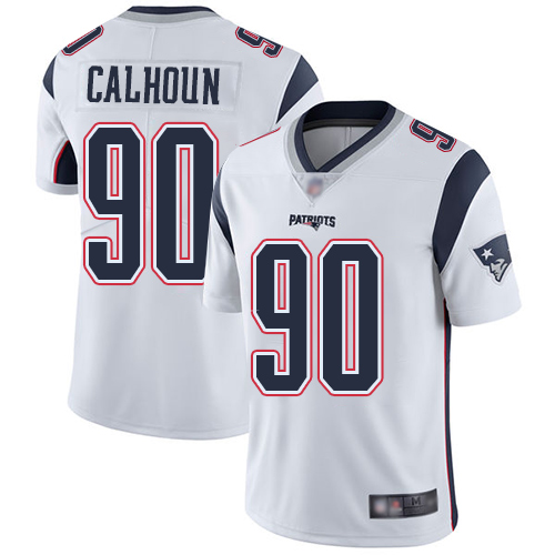 New England Patriots Football 90 Vapor Limited White Men Shilique Calhoun Road NFL Jersey